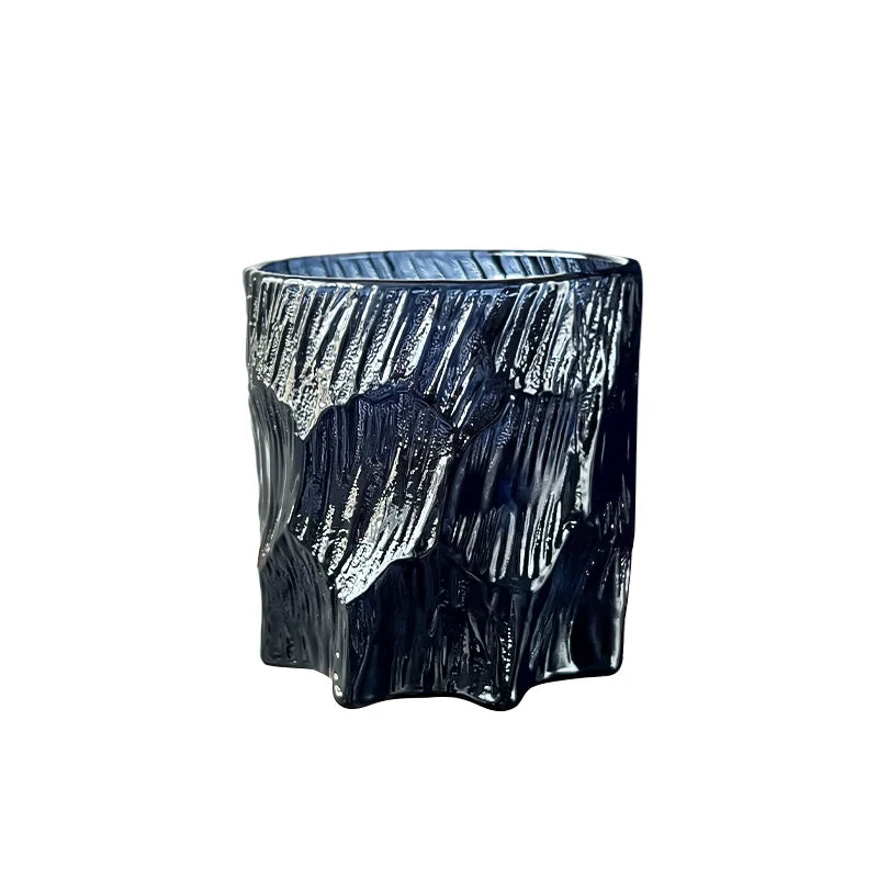 Neon black ice glass household water cup coffee cup niche whiskey glass