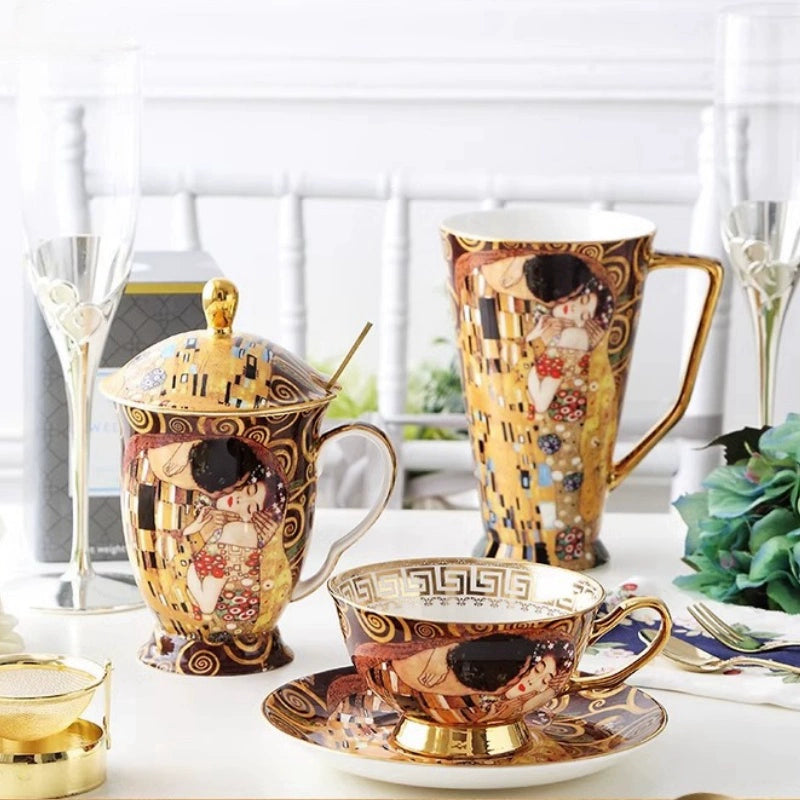 Afternoon Tea Mug European Small Luxury Cup Rimt Famous Painting Gift Box