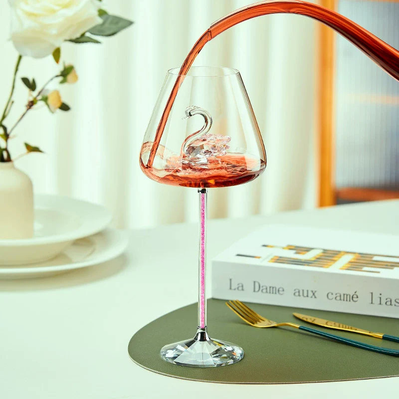 High-end crystal red wine glass set, household goblet wine glass souvenir