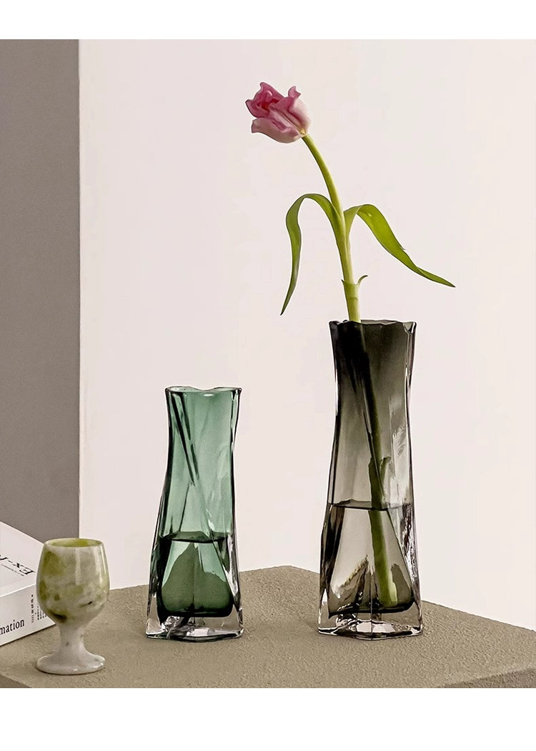 Tlife · Beauty · Vase Light Luxury High-end Ornament Flower Arrangement Living Room Glass Creative Art | Ermei