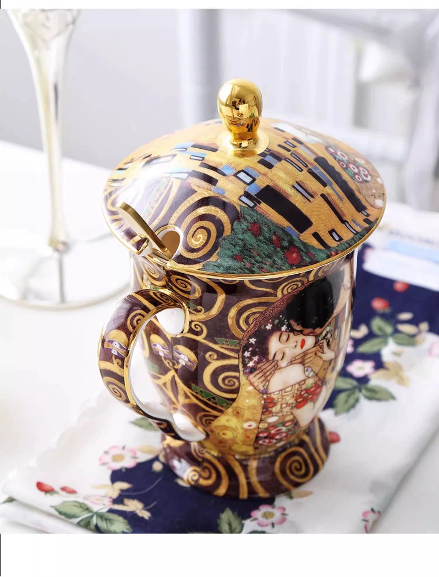 Afternoon Tea Mug European Small Luxury Cup Rimt Famous Painting Gift Box