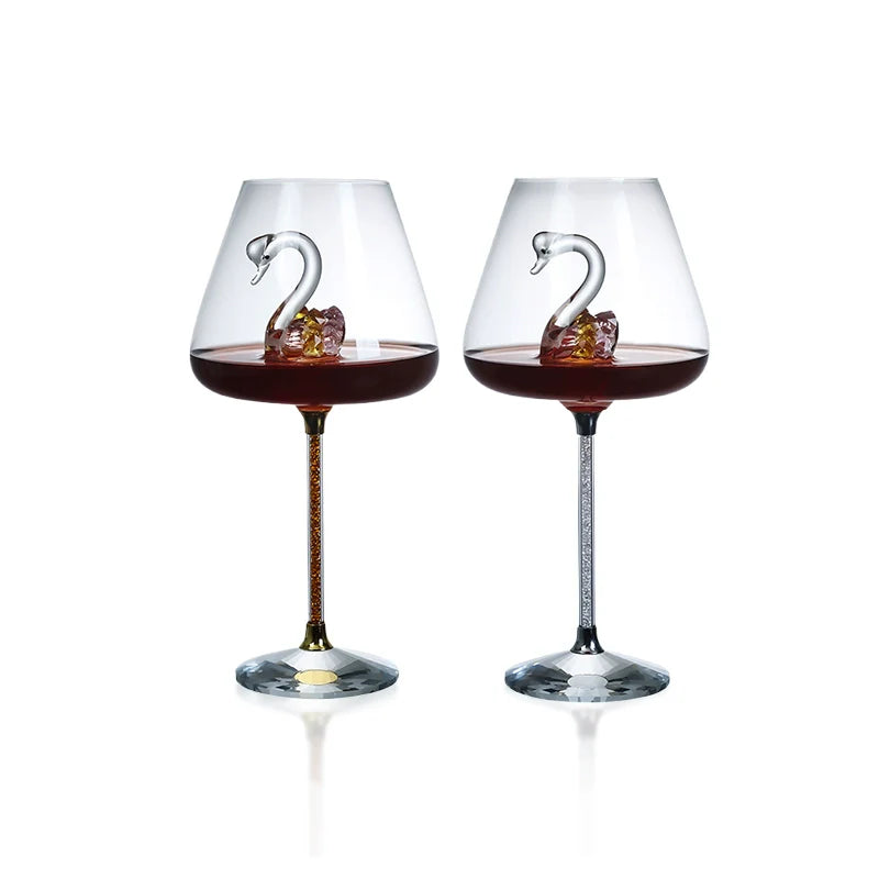 High-end crystal red wine glass set, household goblet wine glass souvenir