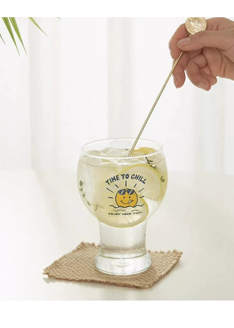 Beer Cup Glass Household Drinking Cup Creative Milk Cup | Smile