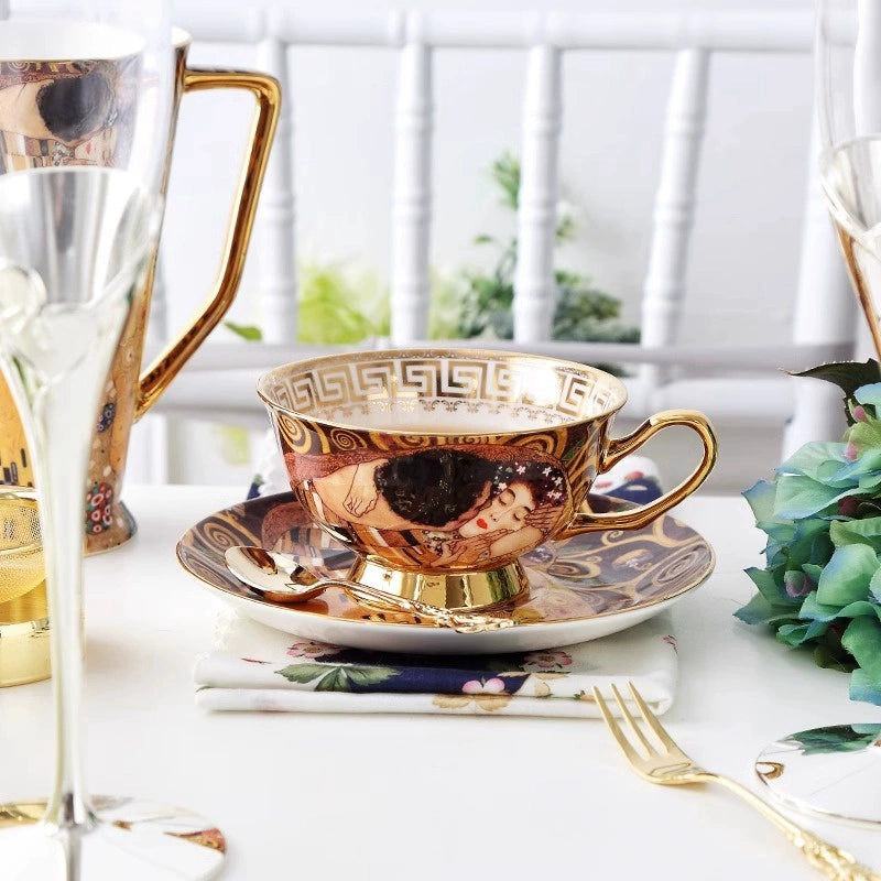 Afternoon Tea Mug European Small Luxury Cup Rimt Famous Painting Gift Box