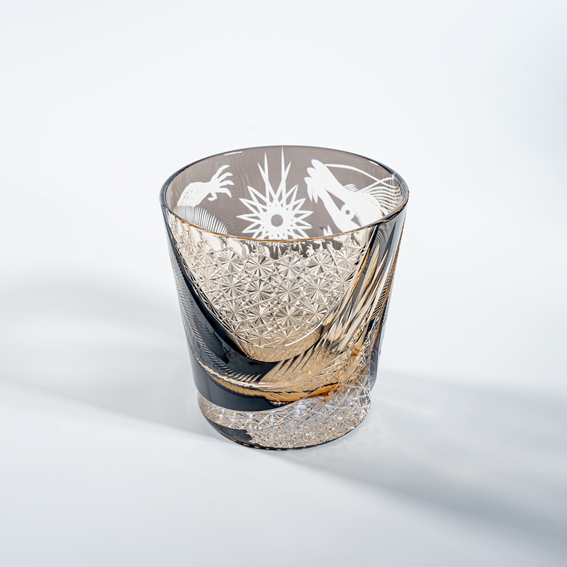 Year of the Dragon limited edition, black dragon cup, hand-carved foreign wine cup, whiskey glass, lead-free crystal glass, high-end.