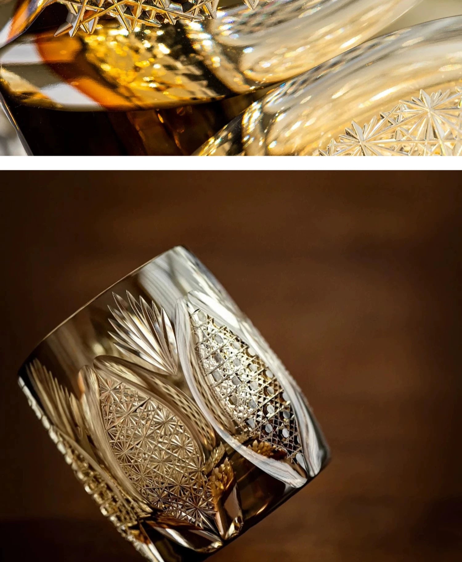 Edo cut white rime crystal wine glass hand-carved glass whiskey foreign wine cup free gift box