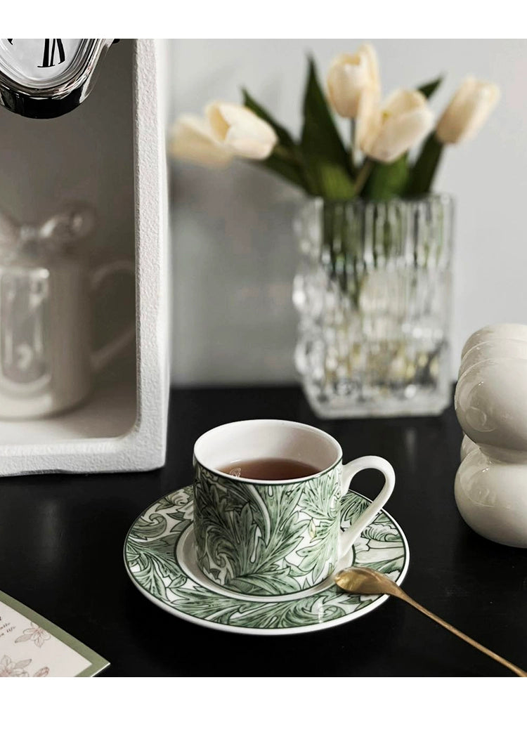 Cups French retro ceramic coffee cup and saucer set exquisite medieval cup | William