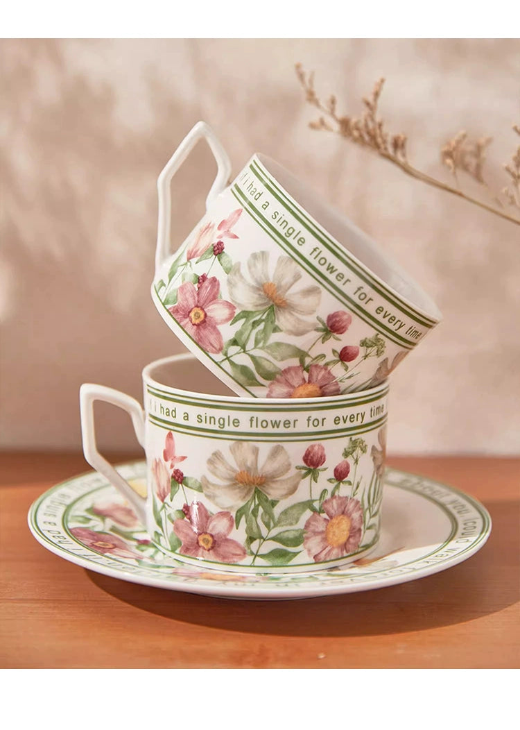 Tlife · Sunny · Cups Ceramic Coffee Cups Saucers Premium French Vintage Mugs Home | Sunny