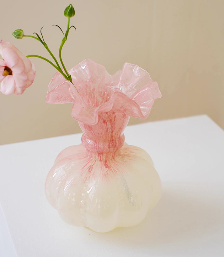 Vase medieval gradual change retro French handmade glazed flower arrangement | Wuwei