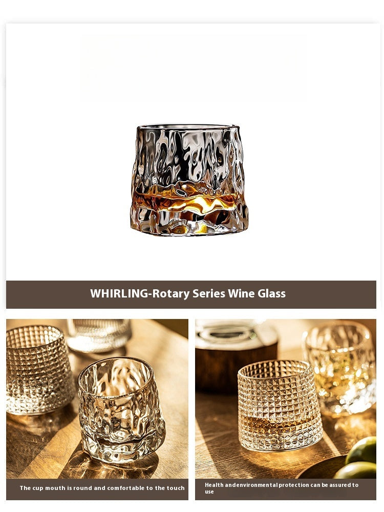 Tlife · Whirling · Cup with Thickened Glass Tumbler Wine Glass Rotary Cup Foreign Wine Cup | Rotate