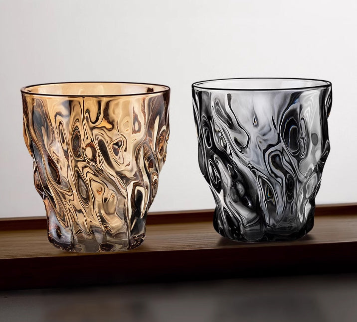 Thick bottom · MKSN creative vertical pattern glass water cup high temperature resistant tea cup beer cup juice cup