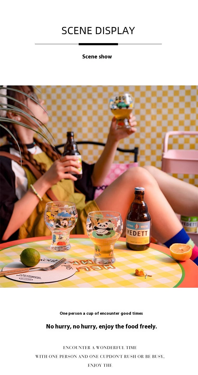 Beer Cup Girl Cute Household Juice Cup Creative Draft Beer Glass | Mori You