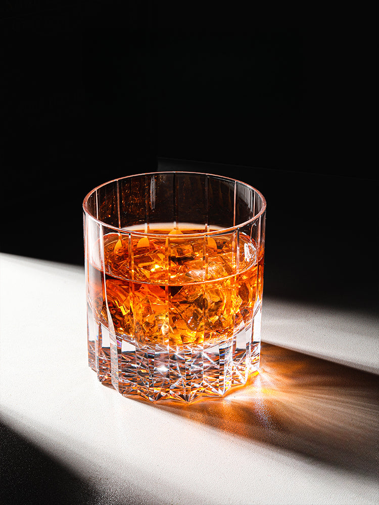European wine glass transparent glass engraved cut cup | Remember