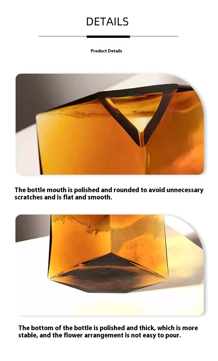 Vase concave Rubik's Cube hydroponic glass flower ware home light luxury ornament | Rubik's Cube