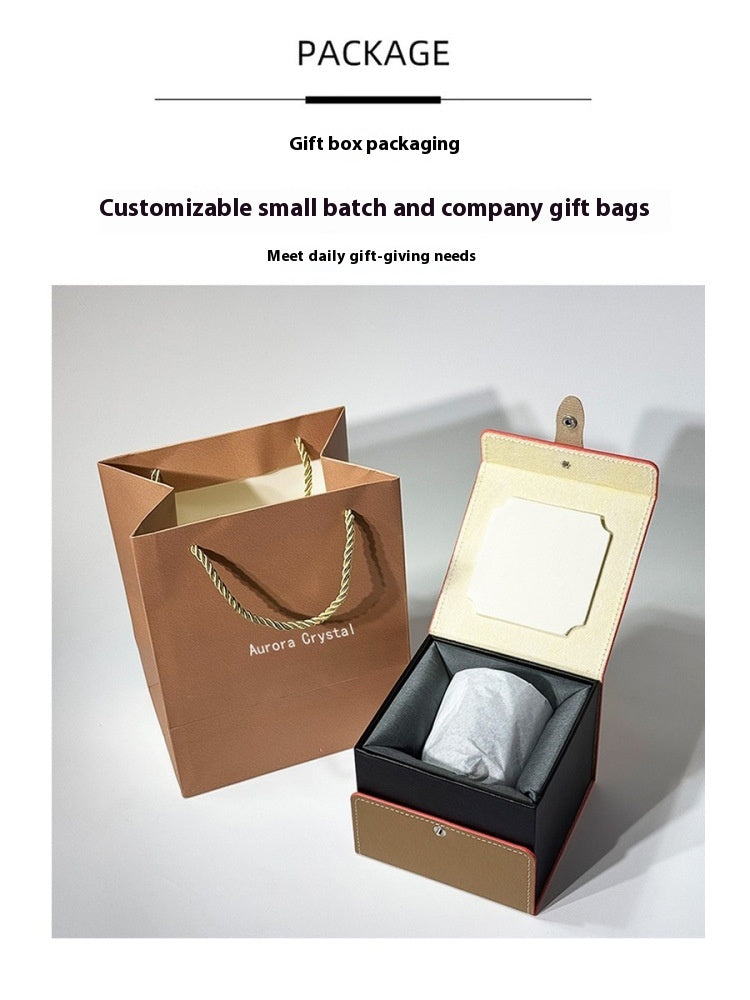 Edo cut white rime crystal wine glass hand-carved glass whiskey foreign wine cup free gift box