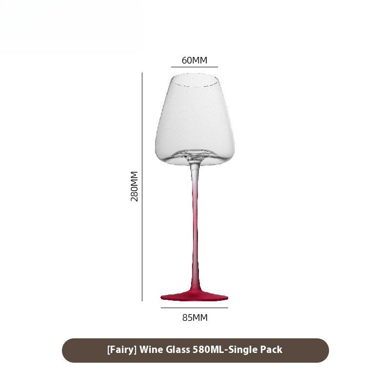 Gradual change of powder French goblet wine glass