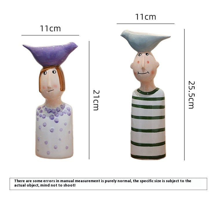 Vase ceramic fun hydroponic home decoration ornament housewarming gift | Dream