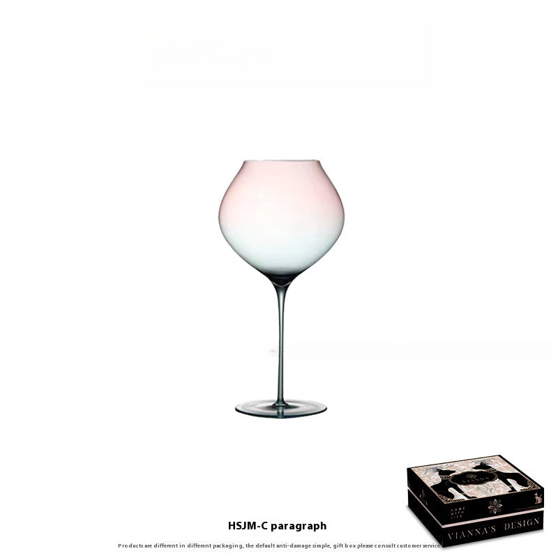Light luxury gradual change glass tall wine glass household personalized red wine glass wine glass