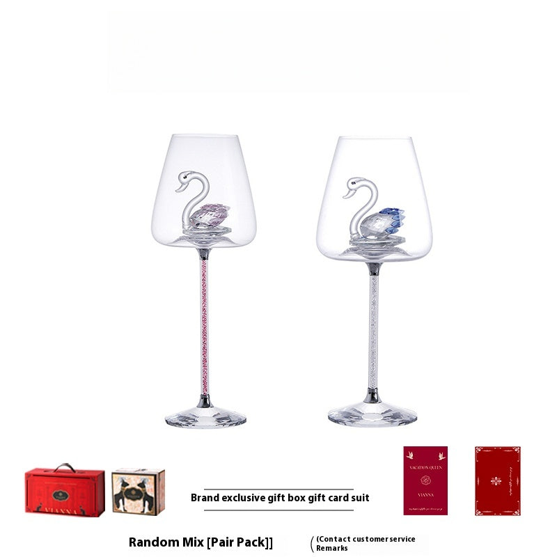 High-end crystal red wine glass set, household goblet wine glass souvenir