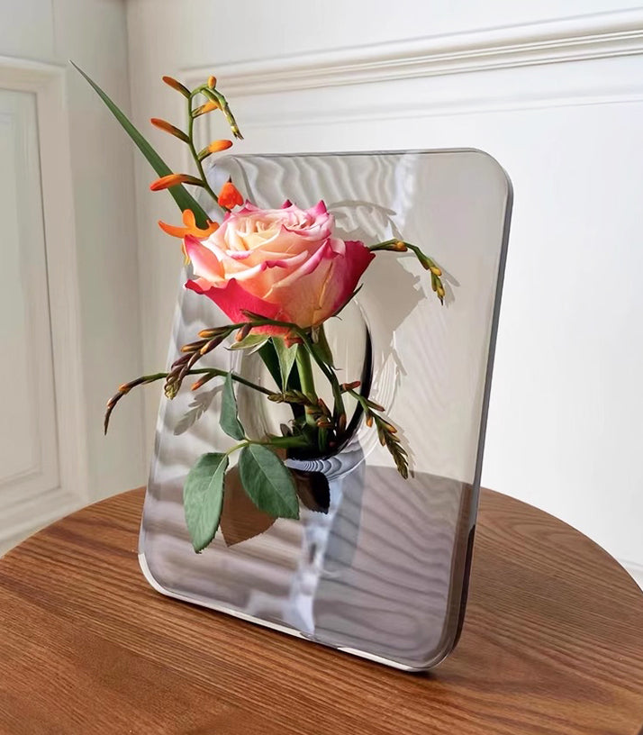 Vase Nordic ins premium sense transparent desktop porch flower arrangement ornament | Photo frame
