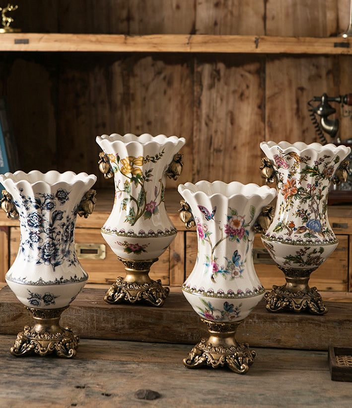 Vase American retro ice crack ceramic creative home decoration ornament | Beauty