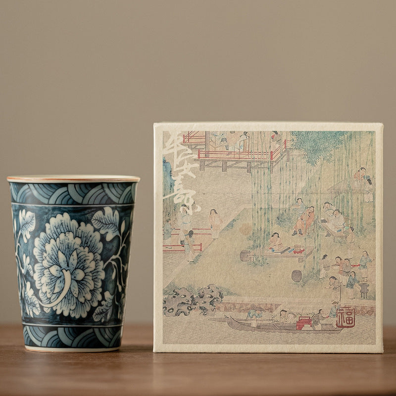 Traditional floral hand-made tea cup mug, water cup, tea cup