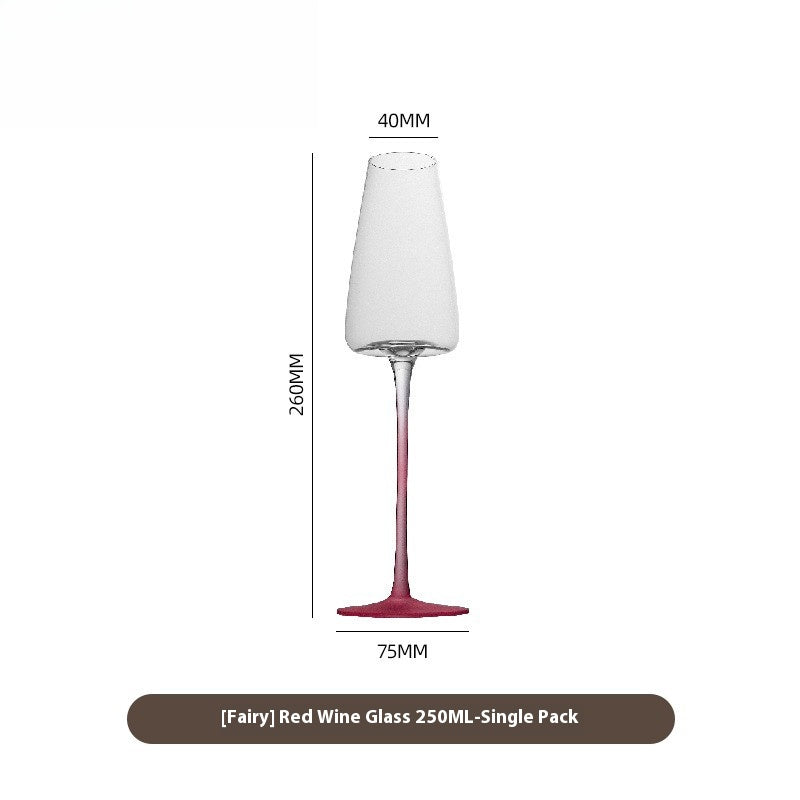 Gradual change of powder French goblet wine glass