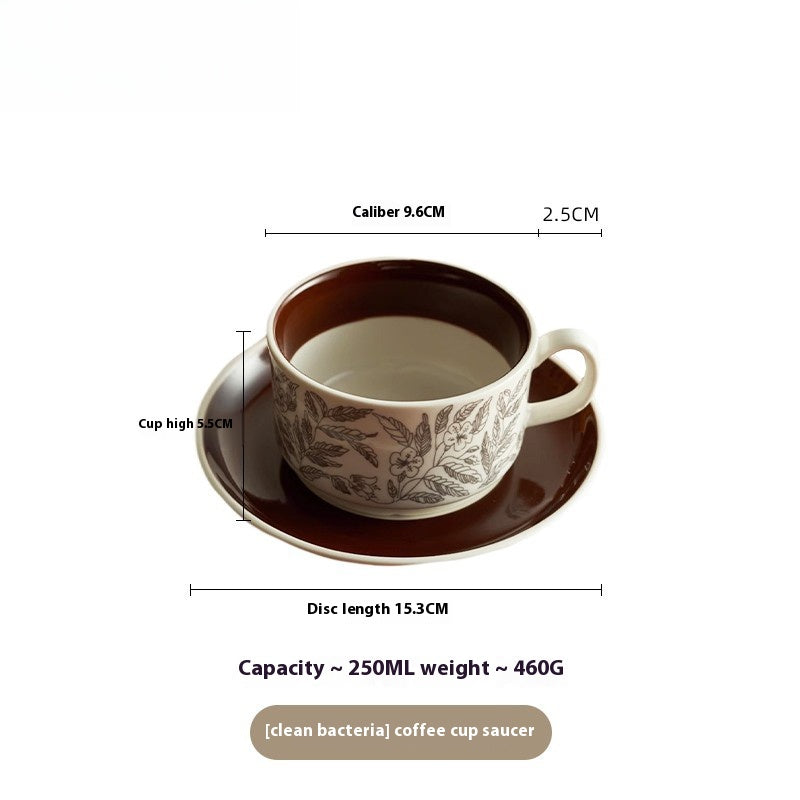 Cups Medieval Coffee Cups and Saucers Delicate Household Ceramic Cup Set French | Qinghan