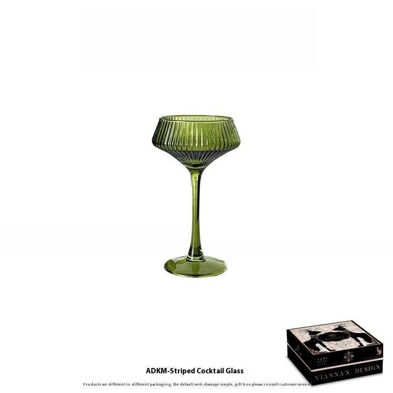 High-value striped cocktail glass goblet red wine glass sparkling wine glass