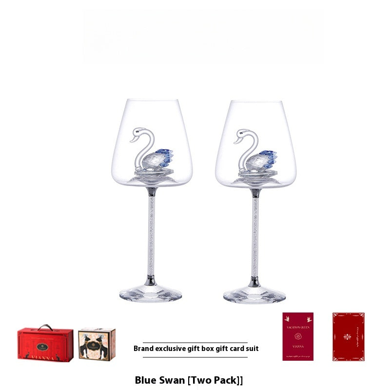 High-end crystal red wine glass set, household goblet wine glass souvenir