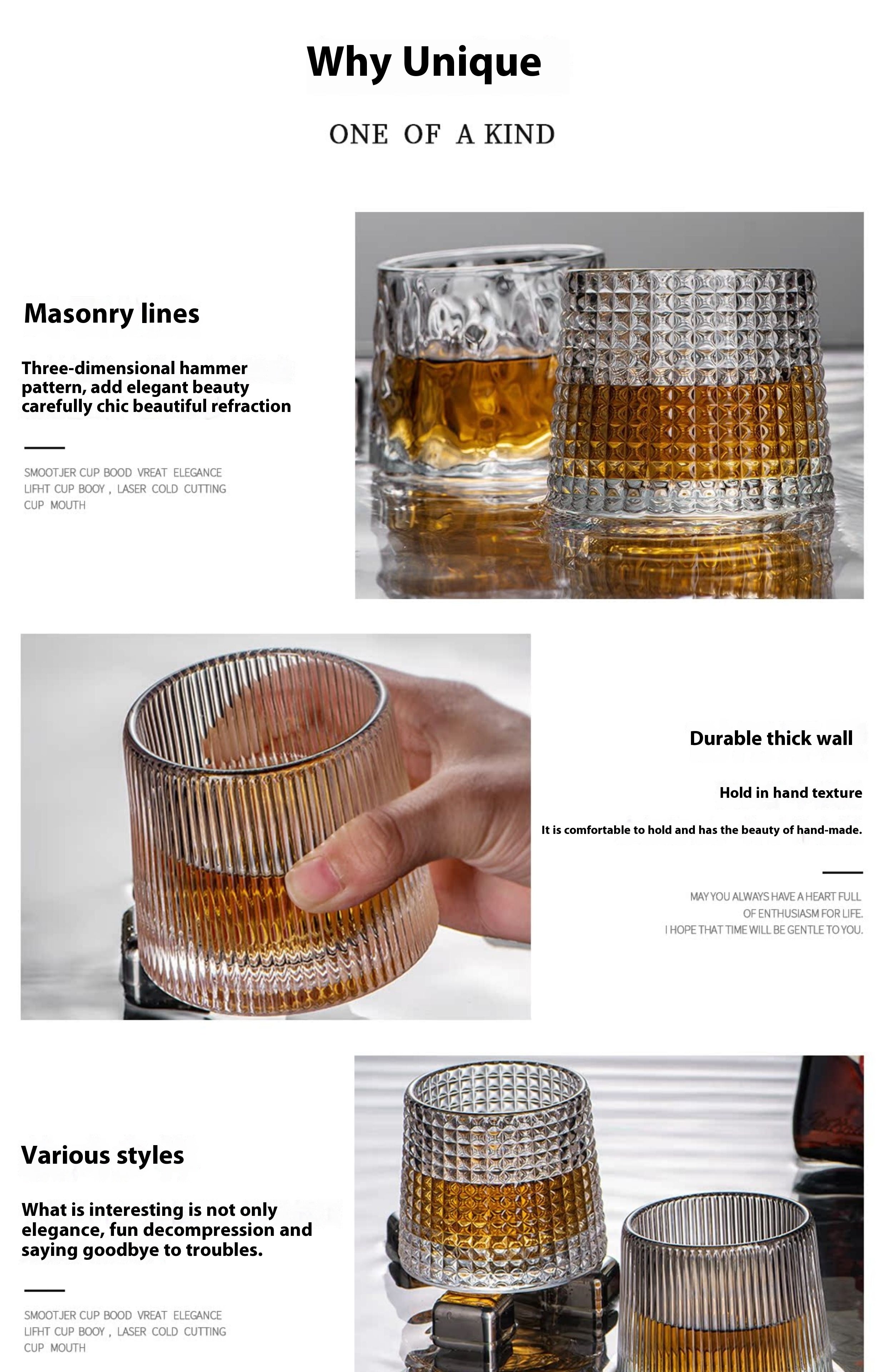 Tlife · Whirling · Cup with Thickened Glass Tumbler Wine Glass Rotary Cup Foreign Wine Cup | Rotate