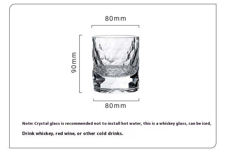 Pink Crystal Cup Glass Edo Cut Handmade Whiskey | Ke Yu
