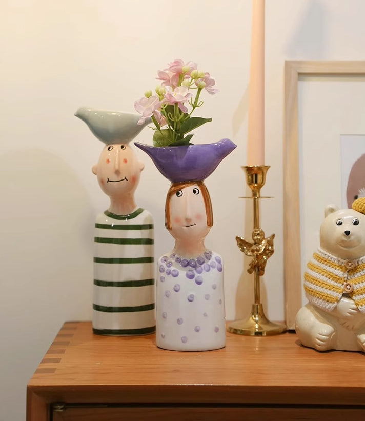 Vase ceramic fun hydroponic home decoration ornament housewarming gift | Dream