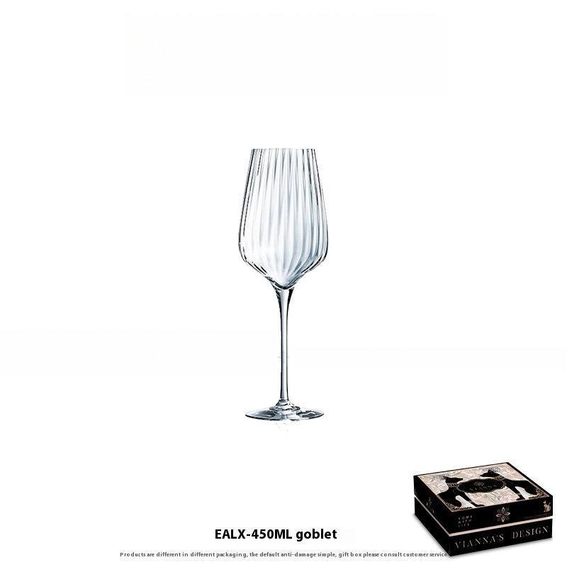 Nordic minimalist striped glass red wine glass tall champagne glass wine glass