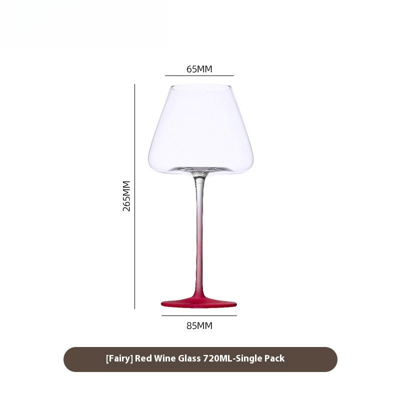 Gradual change of powder French goblet wine glass