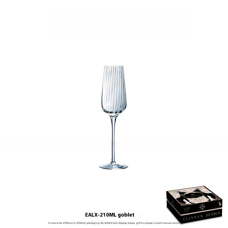 Nordic minimalist striped glass red wine glass tall champagne glass wine glass