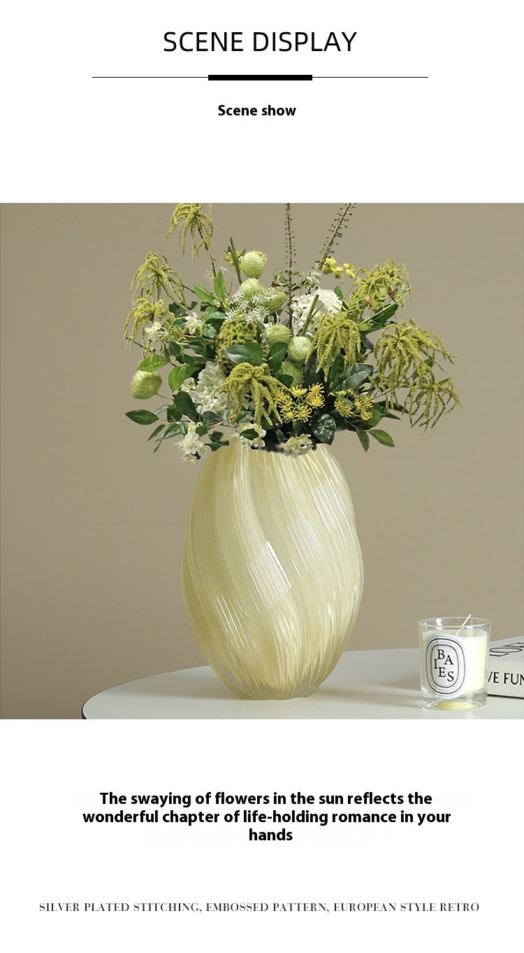 Vase Irregular Twist Glass Flower Arranger Modern ins Home Ornament | Spiral