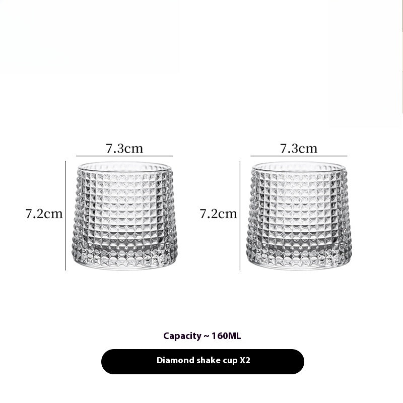 Tlife · Whirling · Cup with Thickened Glass Tumbler Wine Glass Rotary Cup Foreign Wine Cup | Rotate