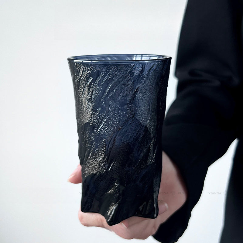 Neon black ice glass household water cup coffee cup niche whiskey glass