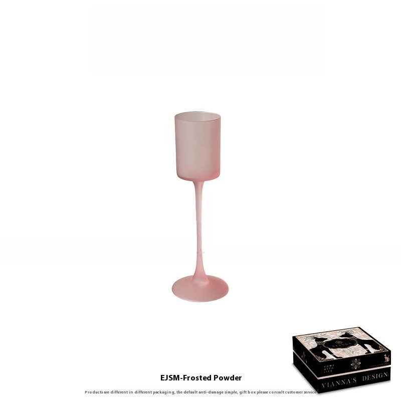 French frosted tall glass wine glass champagne glass niche straight cocktail glass