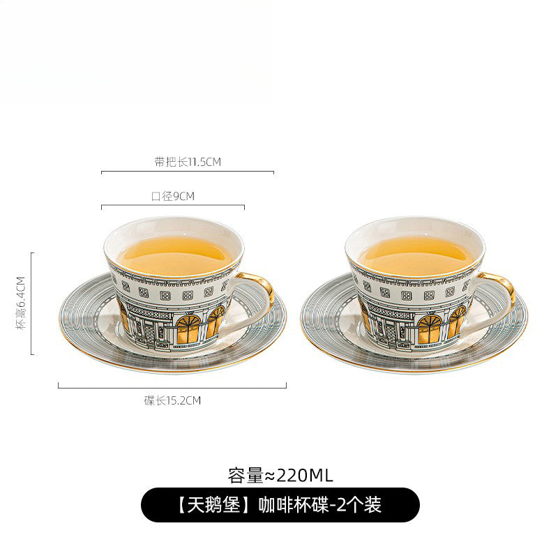 Tlife · Schwan · Tasse Keramik Kaffeeservice Nachmittagstee Phnom Penh Europäischer leichter Luxus | Schwanenschloss