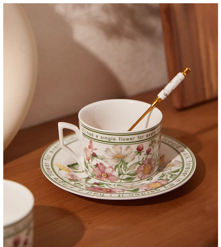Tlife · Sunny · Cups Ceramic Coffee Cups Saucers Premium French Vintage Mugs Home | Sunny