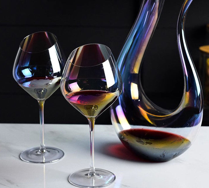 Rainbow Burgundy Glass Wine Glass Goblet Champagne Glass Wine Glass