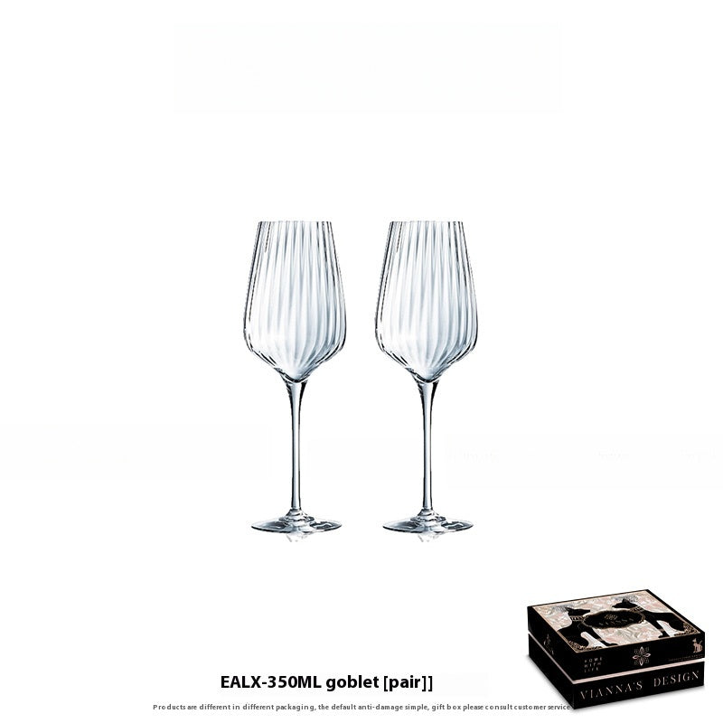 Nordic minimalist striped glass red wine glass tall champagne glass wine glass