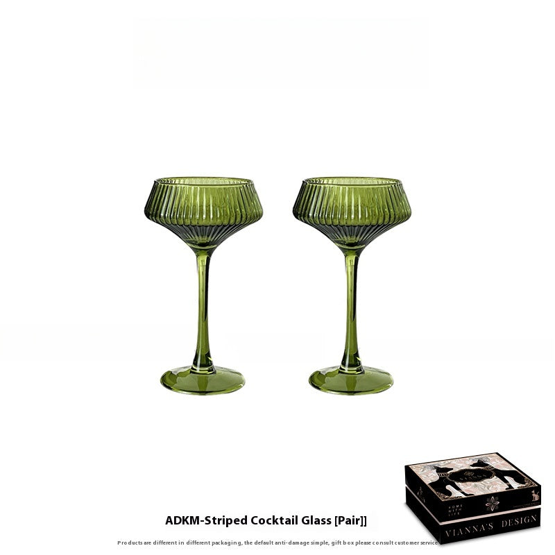 High-value striped cocktail glass goblet red wine glass sparkling wine glass